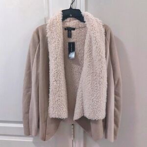 INC International Concept XL Faux Fur/ Faux Suede Coat. NWT